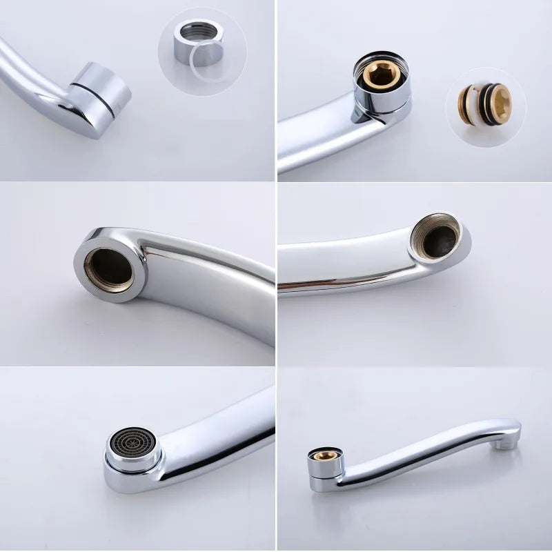 Stainless Steel Sink Faucet Pipe In-wall Water Outlet Elbow S-bend Extension Tube Bathroom Kitchen Faucet Leaking Repair Parts Oasis Select