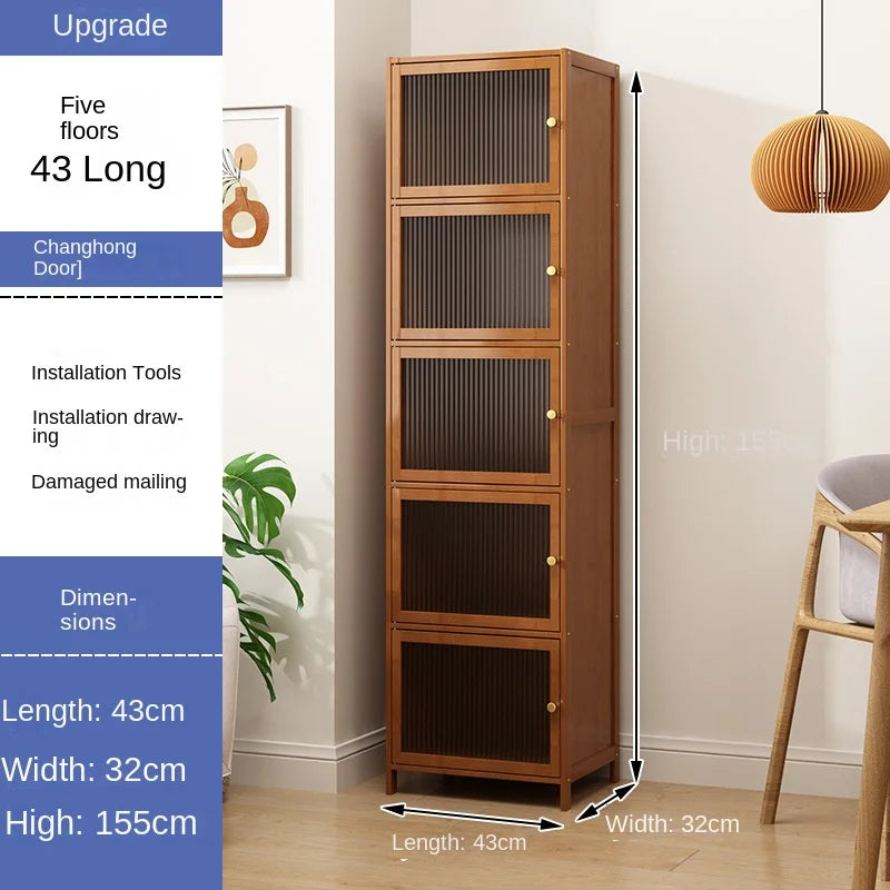 Bookcase with door, multi-layer storage rack, seam storage cabinet, living room display cabinet, bookshelf Oasis Select 43cmG