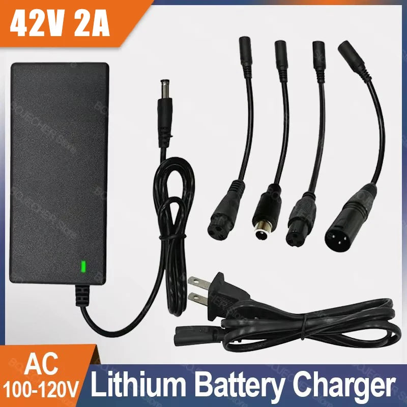 42V 2A Brand New Power Adapter AC 100-240V DC 42V 2A Lithium Battery Charger US/ EU Plug battery adapter on sector Accessories Oasis Select