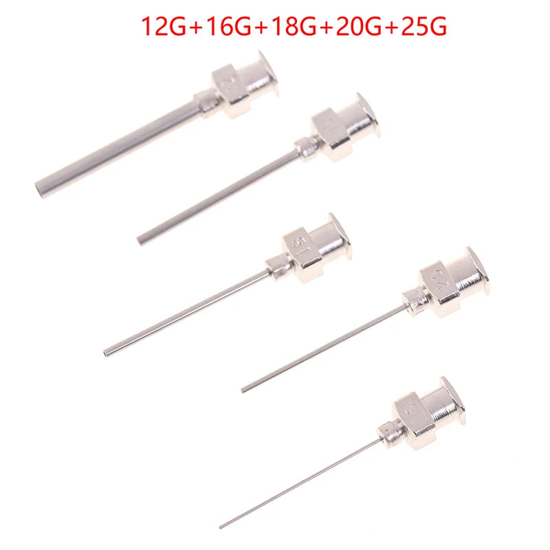5Pcs Gauge Blunt Stainless Dispensing Syringe Needle Tip 12/16/18/20/25/38G Oasis Select