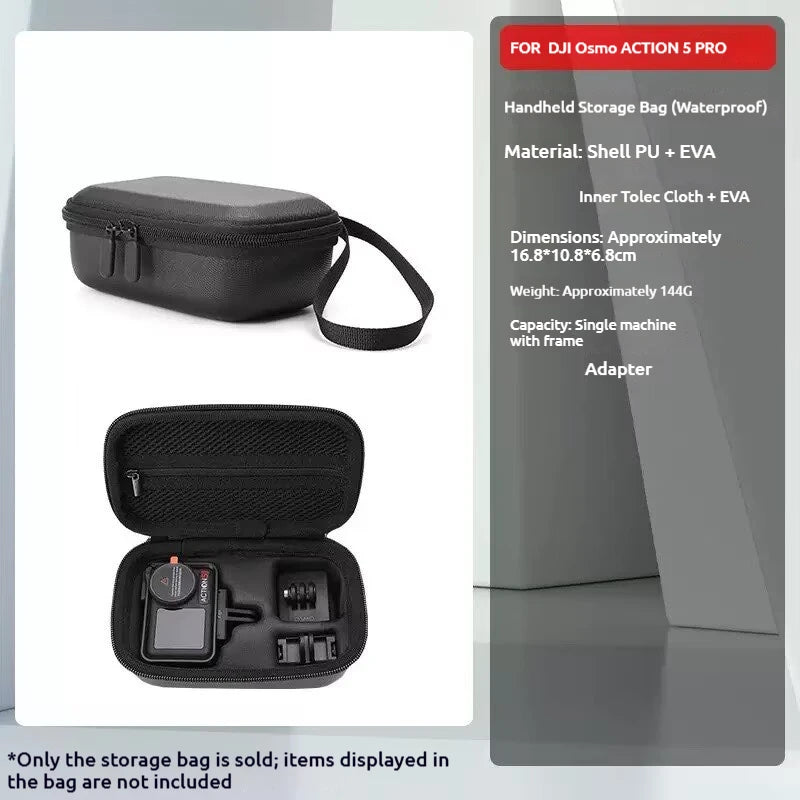 DJI OSMO Action 5 Pro Case, Lens Cover & Screen Protectors 6-Pack
