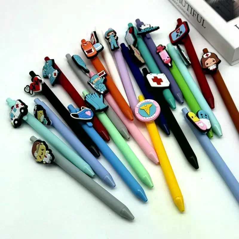 6/10Pcs Medical Record Pens Nurse Doctor Writing Gel Pens Nurses Day Gift Student Retractable Ballpoint Pen Oasis Select