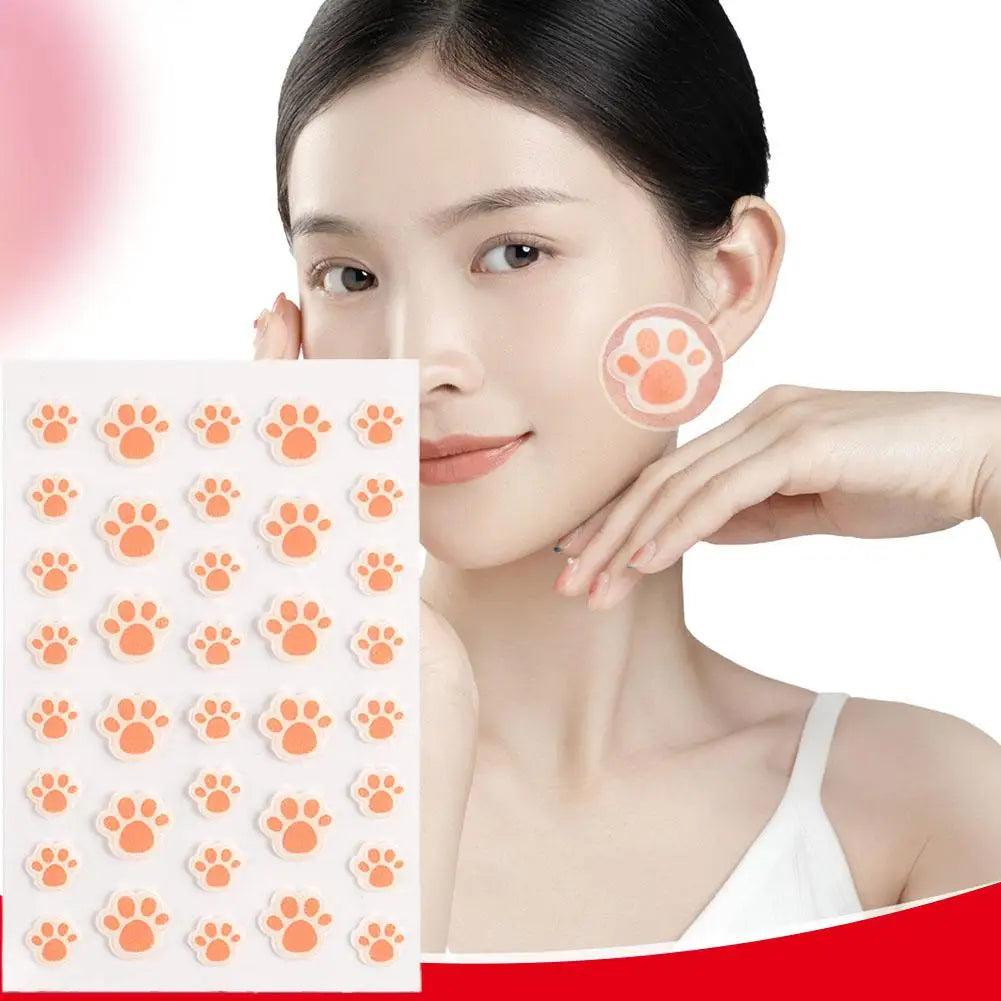 Cat Paw Hydrocolloid Acne Patches – 36 Invisible Pimple Dots Acne Pimple Patch Oasis Select