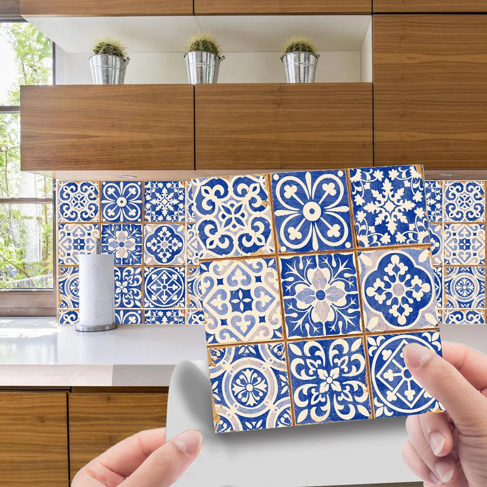 Crystal tiles pasted mosaic wall pasted retro tiles tiles pasted simple kitchen stove stickers pvc wall stickers Oasis Select CRY020 20pcs-20x20cm