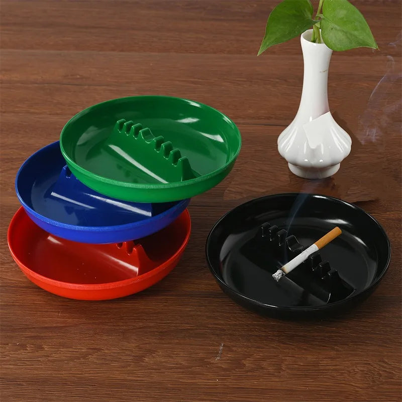 Personalized Creative Plastic Fireproof Ashtray Drop-Resistant Non-Fragile round Melamine Ashtray Household Office Decoration Oasis Select