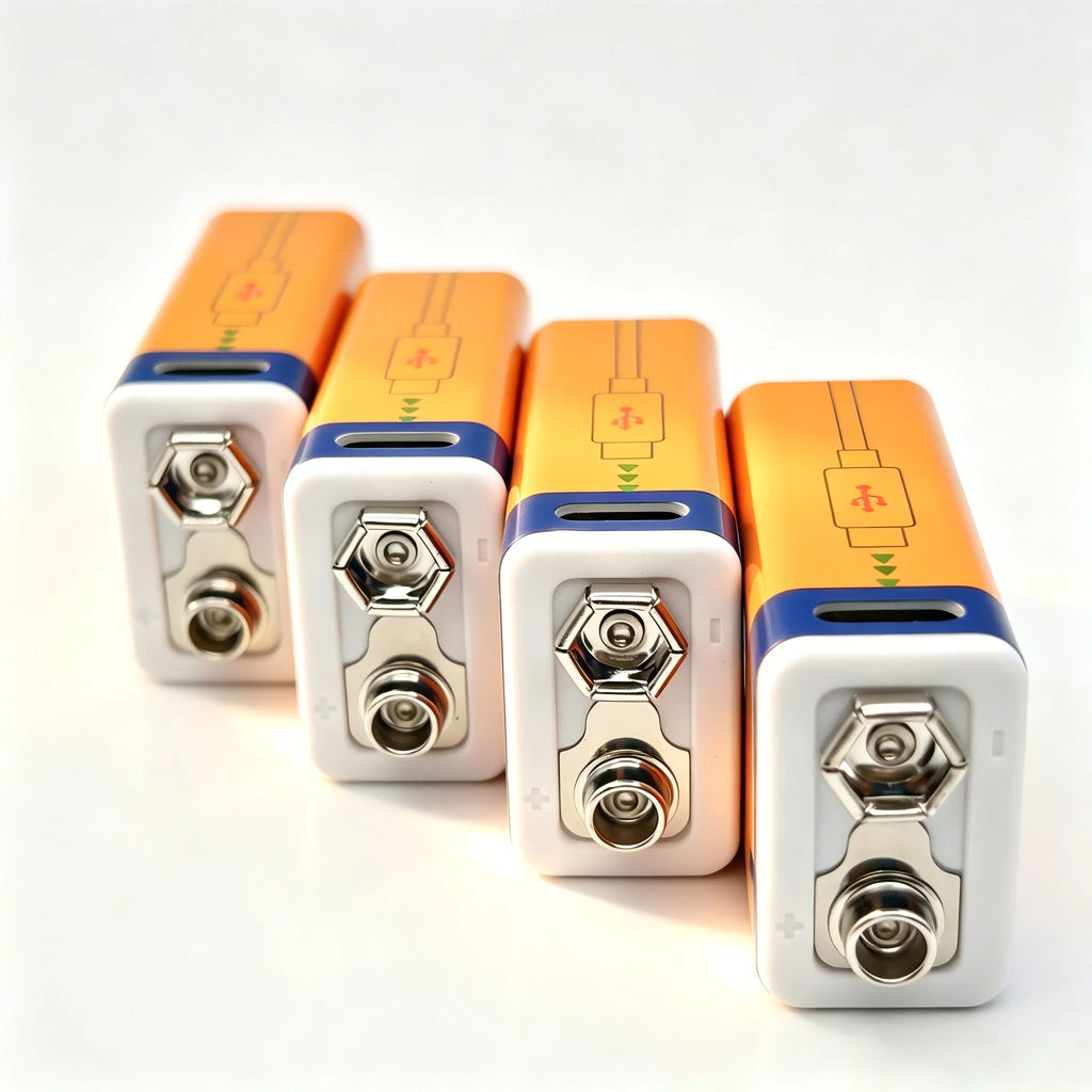 9V Rechargeable Li-ion Battery USB Charging High Capacity Power Cell with over 23500mWh for Microphone Multimeter Toys Guitar Oasis Select