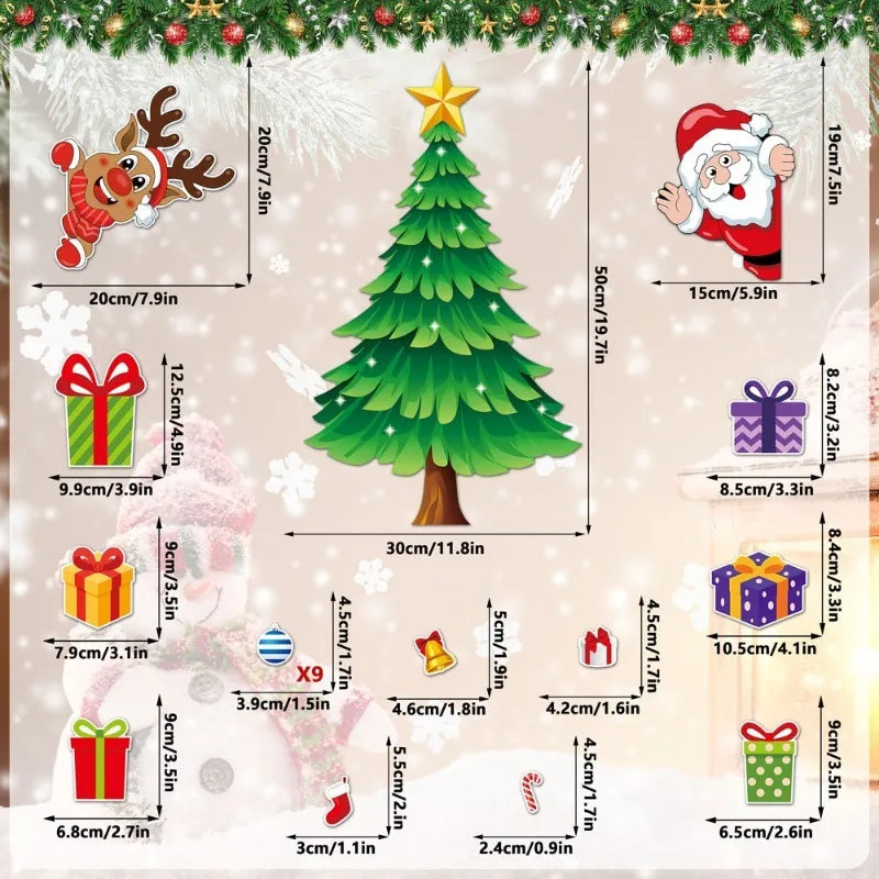Christmas Magnetic Refrigerator Garage Door Car Body Decoration Festive Atmosphere Christmas Home Decoration Oasis Select CT494