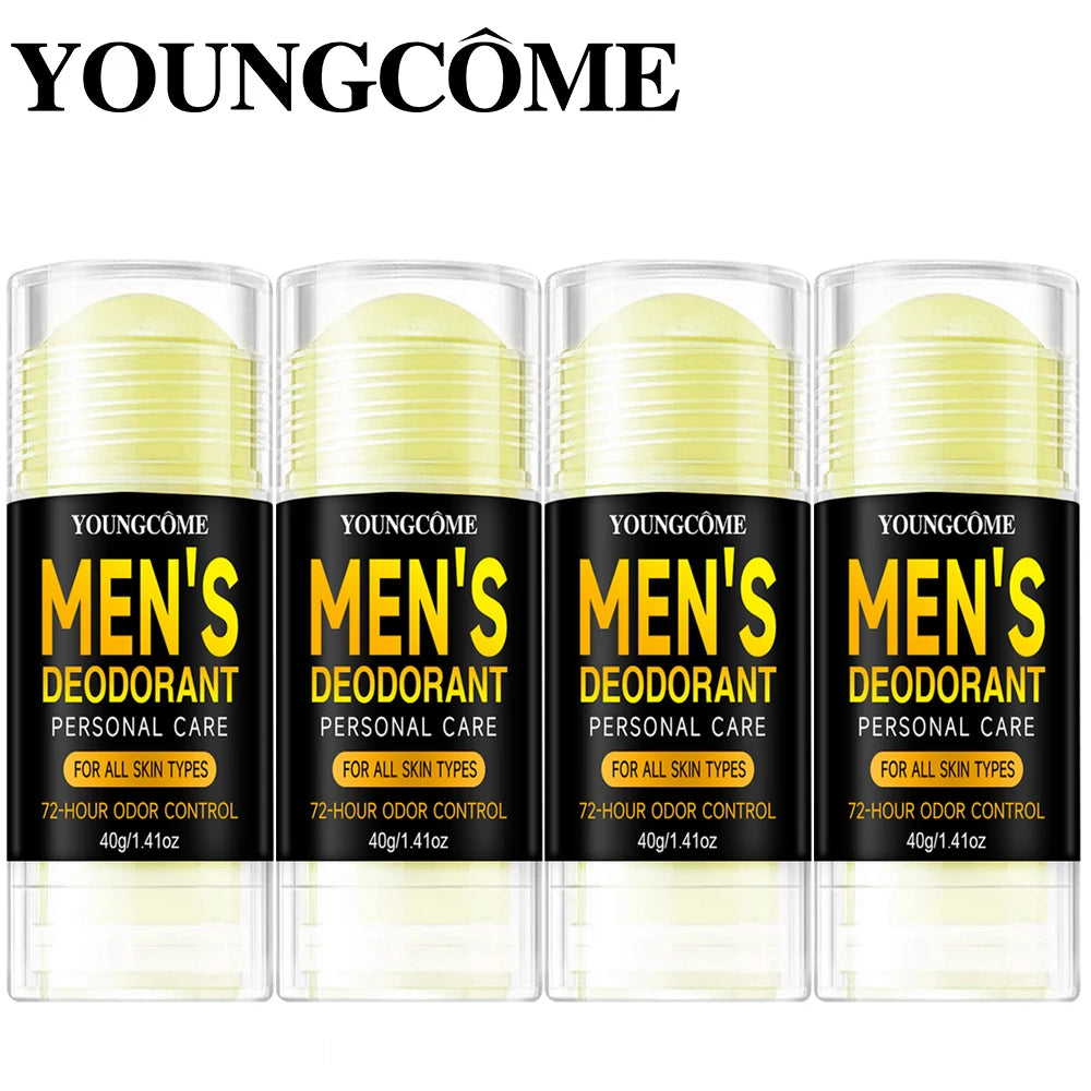 Men Sandalwood Deodorant Stick Anti Sweating Keep Drying Lasting Fragrance Remove Armpit Odor Underarm Refresh Sticks Refresh Oasis Select 4pcs