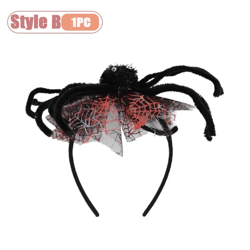 1-10PCS Witch Hat Spider Headband Halloween Party Favor Costume Masquerade Funny Hair Accessory for Women Adult Cosplay Oasis Select Style B-1PC