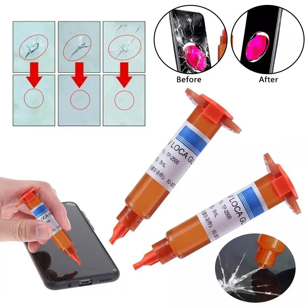 UV Glue Optical Liquid Clear Adhesive TP-2500 5/10ml UV Glue Cell Phone Repair Tool For iPhone Touch Screen Glass Repair Oasis Select