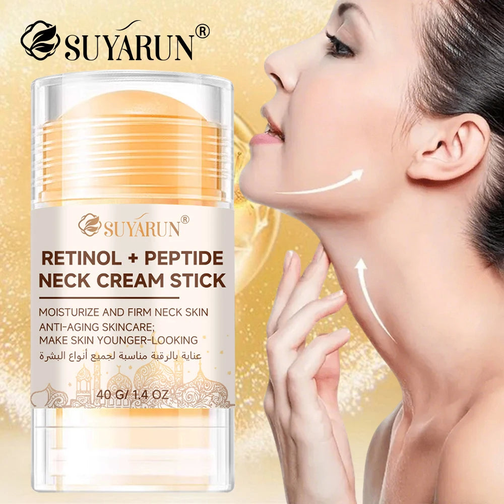 SUYARUN Retinol Peptide Neck Stick - Anti-Aging Firming Cream for Neck Wrinkles & Skin Tightening, Fast Results. Oasis Select