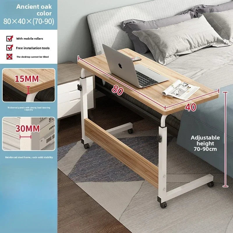 Multi-functional Household GoodsRemovable Bedside Table Lifting Table Lazy Computer Table Oasis Select Ancient Oak-A