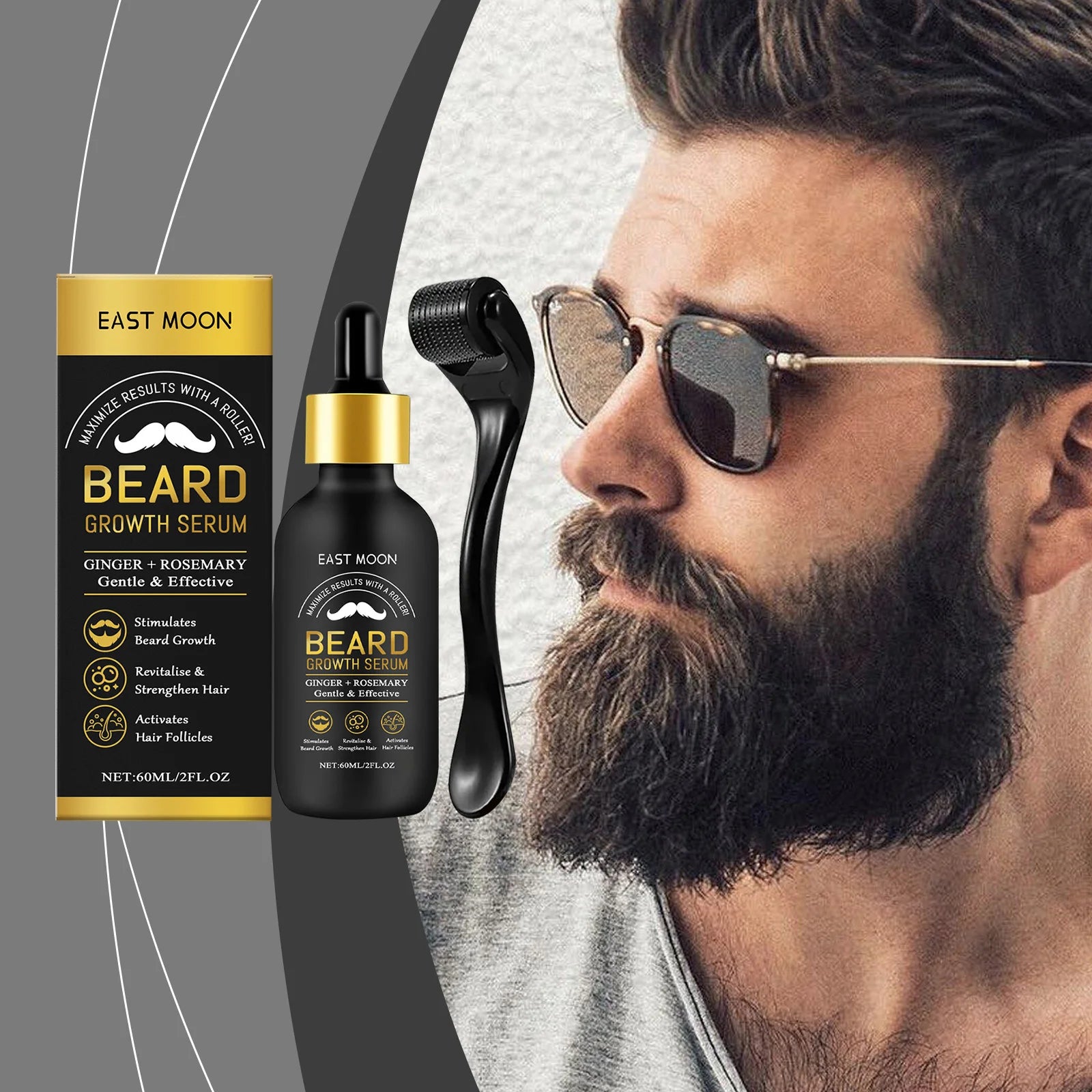 Men's Beard Care Essence Set – Nourishing 60ml Beard Oil Beard Care Essence Oasis Select Default Title