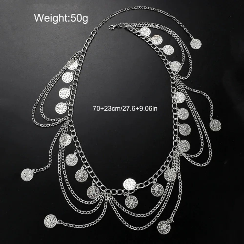 New Tassel Decoration Belly Chain Multi-Layer adjustable Waist Chain Waistband Oasis Select
