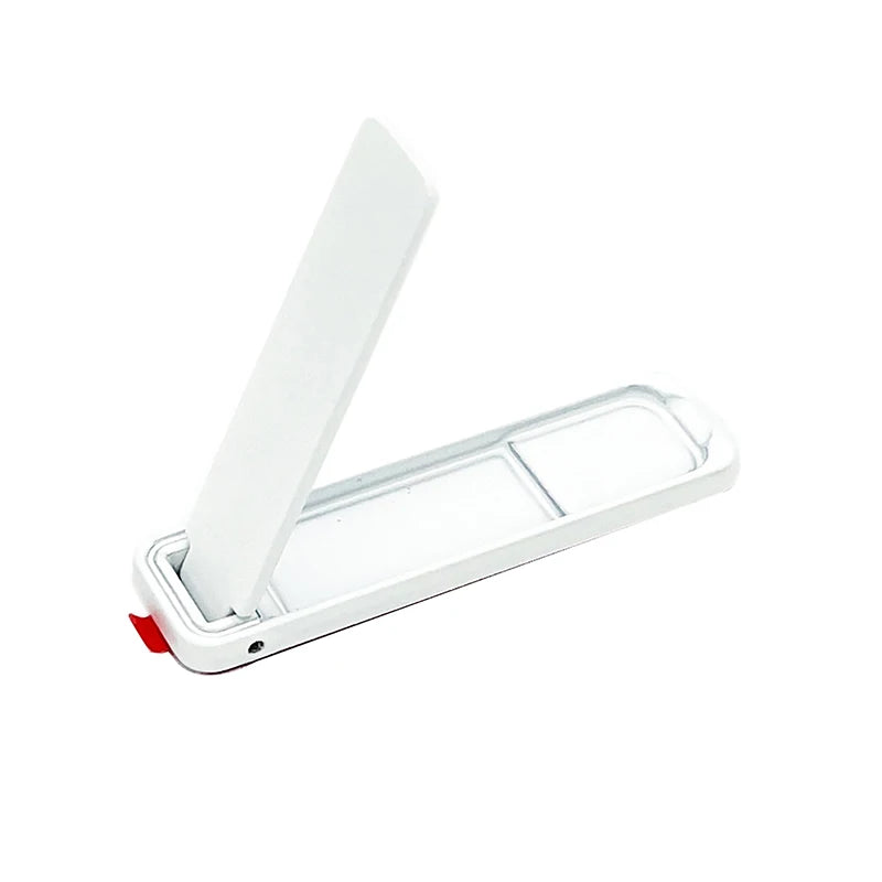 SXH Mini Holder Metal Folding Mobile Phone Bracket Back Sticker Invisible Cellphone Desktop Support Phone Stand Oasis Select White
