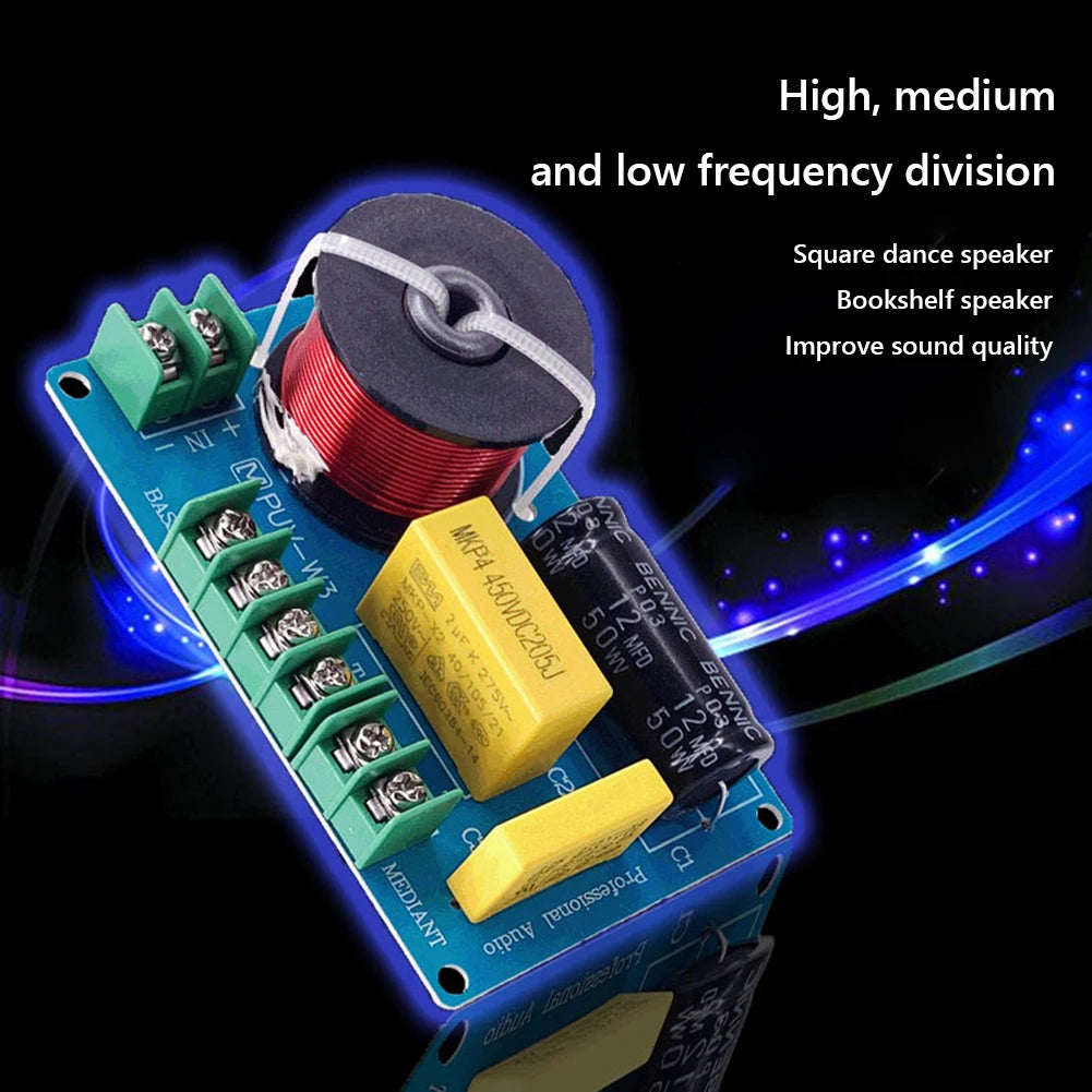 3-Way Hi-Fi Crossover Filter Module MKP 200W – 3.5–8" Speakers Speaker Crossover Module Oasis Select