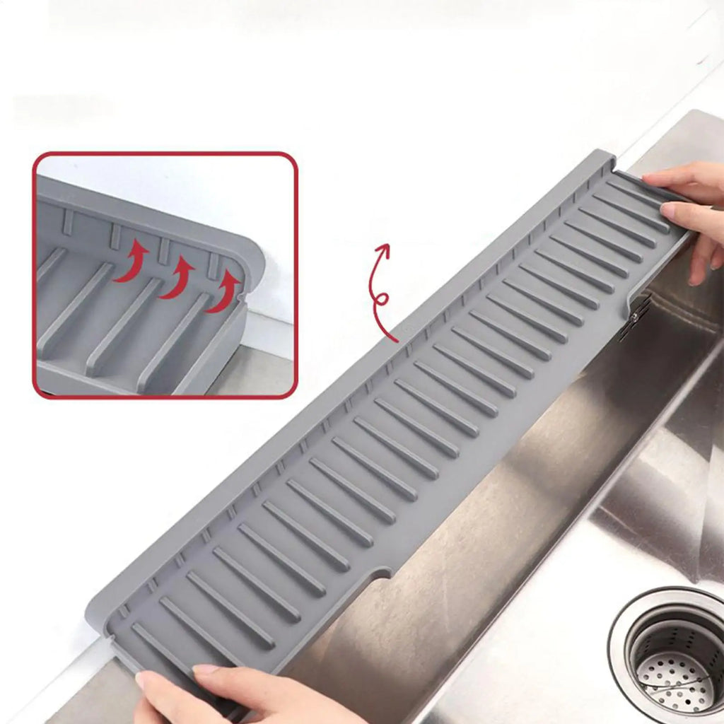Kitchen Sink Faucet Mat Long Silicone Sink Faucet Mat Splash Guard for Absorbent Sink Countertop Protectors Mat Kitchen Gadgets Oasis Select