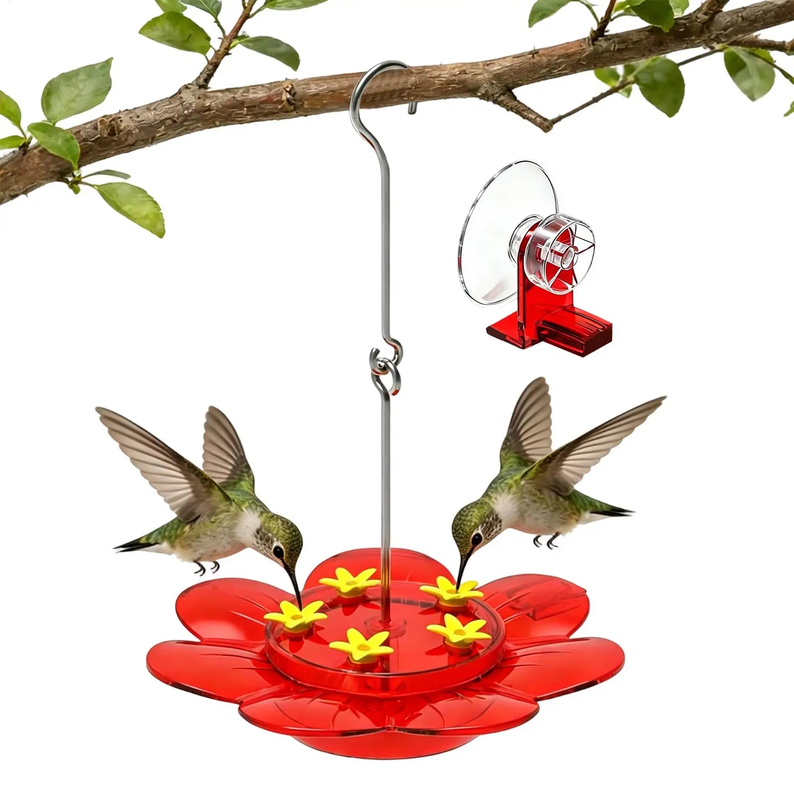 Hummingbird Feeders Outdoor Hanging Leak-Proof Feeder with Hook Garden Bird Feeder Multi Feeding Port Outdoor Bird Water Bowl Oasis Select