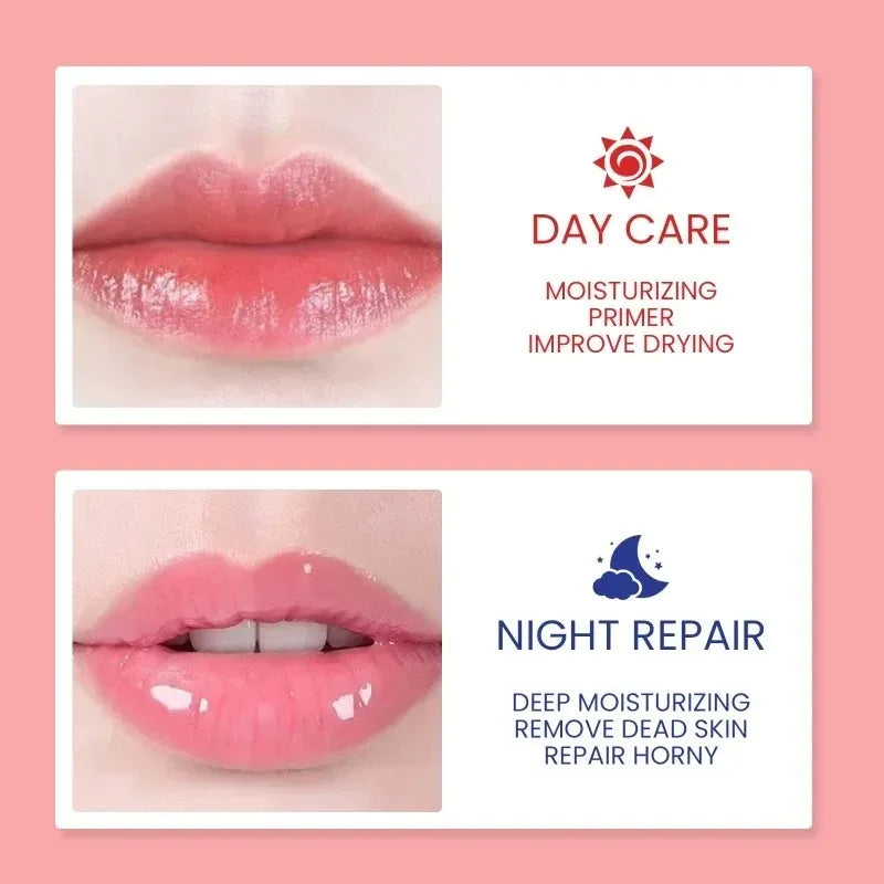 Reduce Lip Wrinkle Line DayNight Repair Lip Balm for Dry Chapped Cracked Dry Lips Moisturizing Hydrating Lip Mask for Women Men Oasis Select