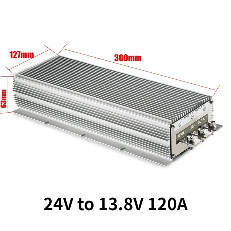 24V to 13.8V 80A 100A 120A DC 24V to DC 13.8V Step Down DC-DC Converter Buck Car Power Supply Car Boat Regulator 18-36V CE RoHS Oasis Select 24V to 13.8V 120A 24V 13.8V