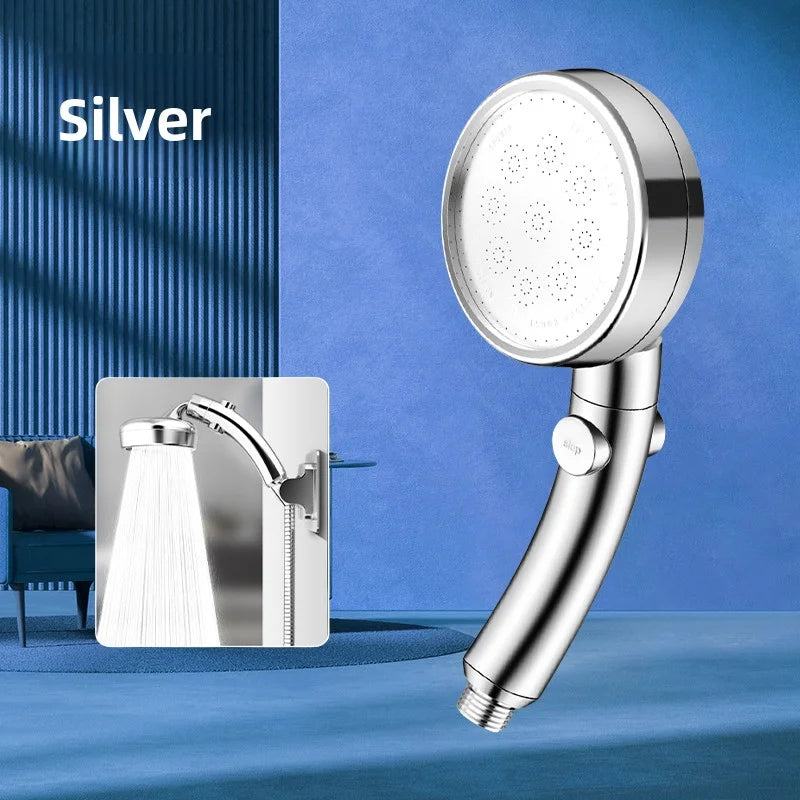 Dual Modes Oscillating Shower Head - One Device Endless Refreshment for Home Hygiene And Comfort Oasis Select Silver 4 inch