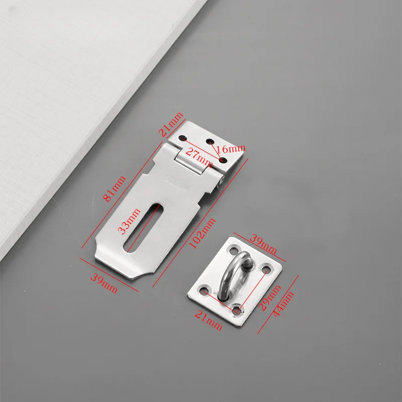 Shed Door Lock Black Padlock Lock Folding Buckle Lock Silver For Security Enhancement Residential Properties Garden Sheds Oasis Select Silver-3in