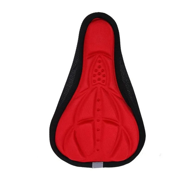 3D Bike Saddle Cover, Breathable Comfort Foam Seat Cushion for Cycling, Super Soft Bicycle Seat Pad for Men Women Bicycle Seat Oasis Select Red