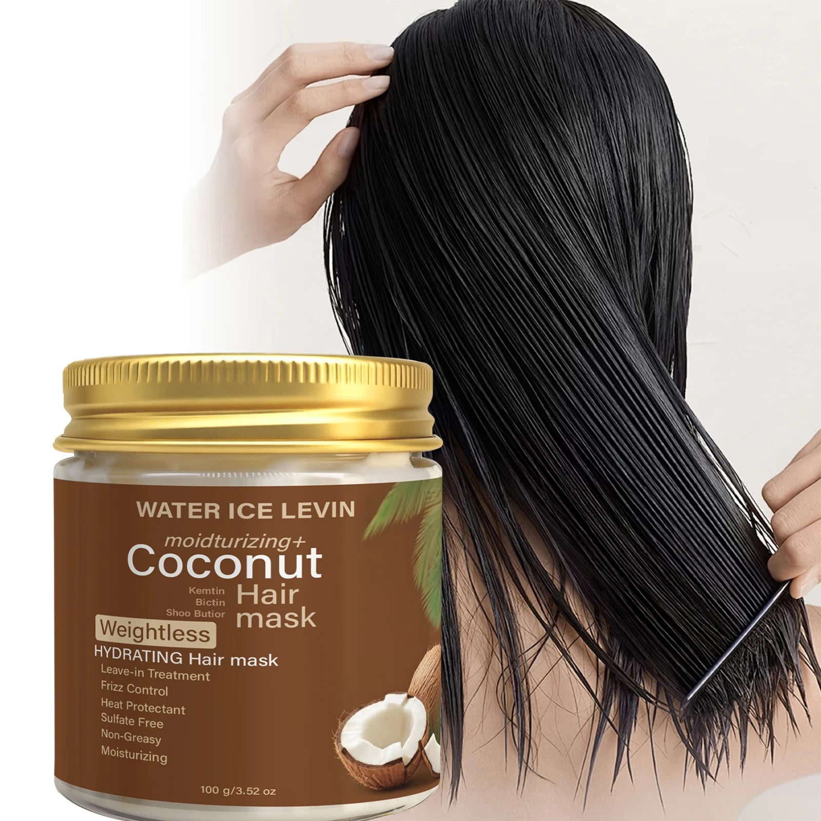 Sulfate-Free Coconut Hair Mask – Moisturizing & Heat Protectant Deep Conditioning Mask Oasis Select