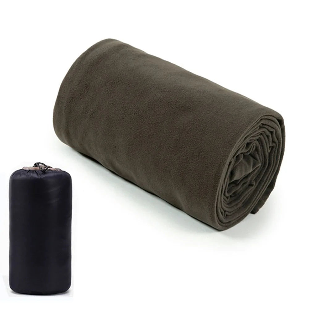 Soft Fleece Sleeping Bag Liner Camping Blanket Ultra-light Outdoor Travel Sheets Tent Bed Warm Sleeping Bag Oasis Select Dark Grey