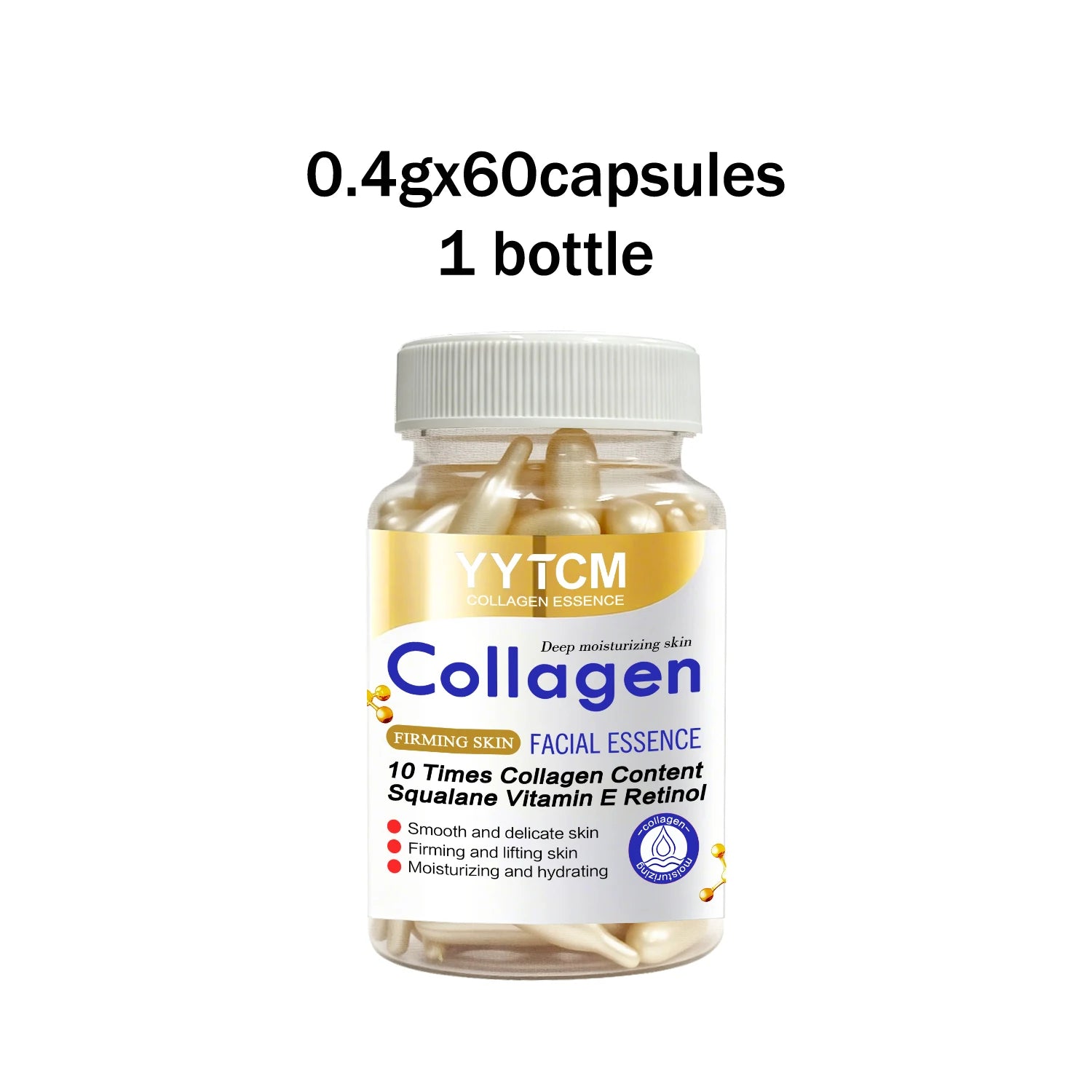 Collagen Firming Capsule Essence – Squalane, Retinol & Vitamin E Face Serum Capsules Oasis Select 1 Bottle 60 Capsules