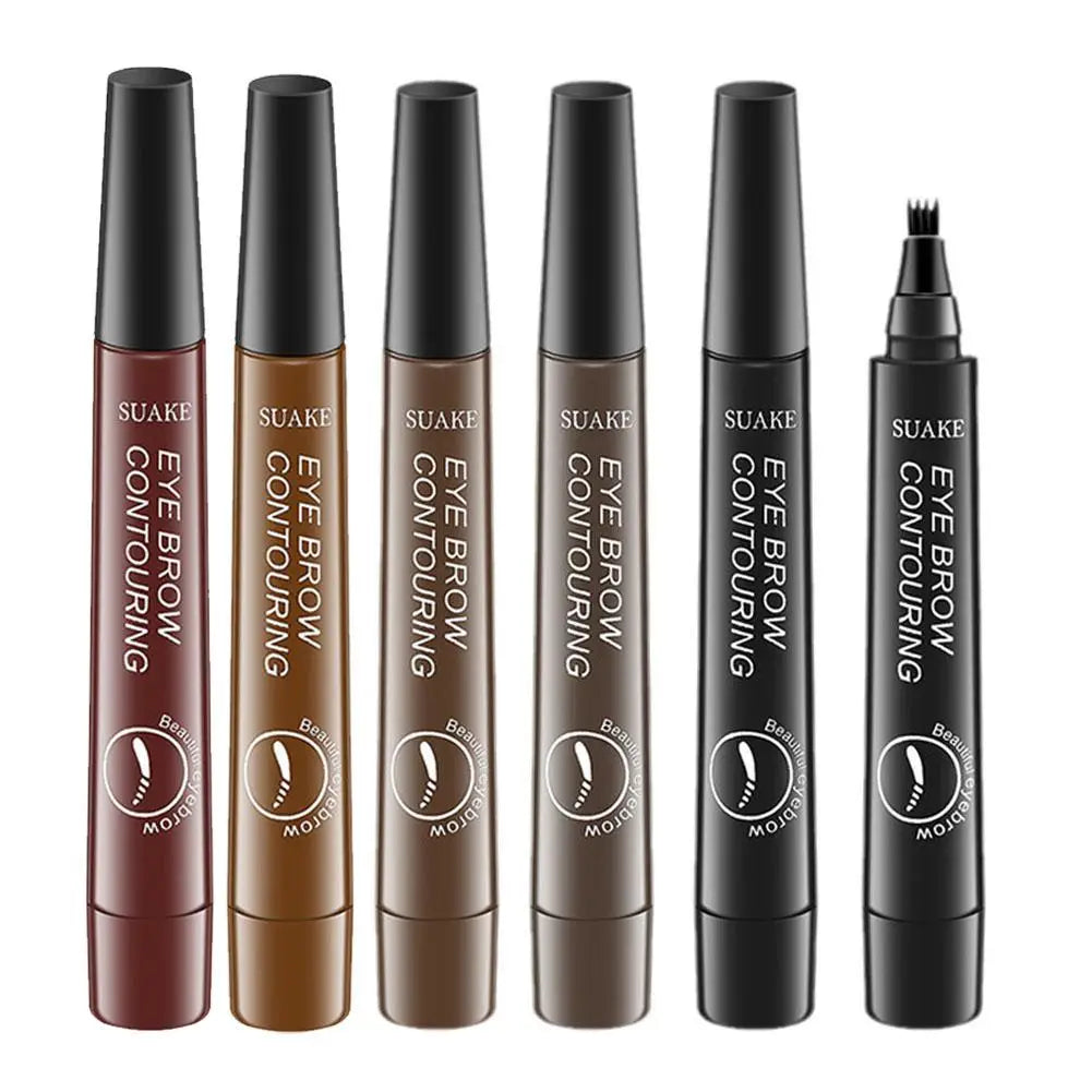 4-Tip Microblading Liquid Eyebrow Pencil – Waterproof, Long Lasting