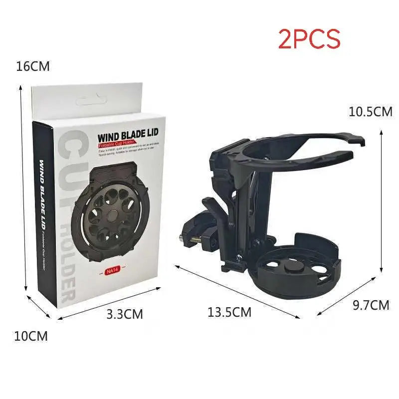 Foldable Rotating Motorcycle Handlebar Cup Holder | Metal & ABS