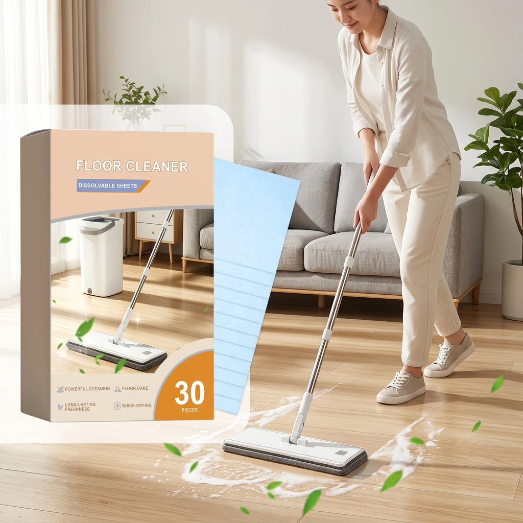 Floor Dissolvable Cleaning Sheets Deep Stain Removal Quick Dry Restore Gloss for Tile Hardwood Household Floor Cleaner Sheets Oasis Select