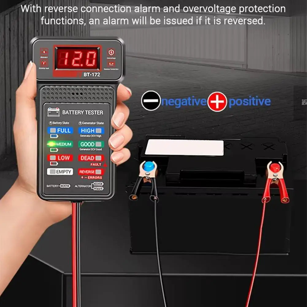 Car Battery Battery Tester Multi-function 12V Battery Start Test Auto Battery Tester Battery Capacity Tester Oasis Select