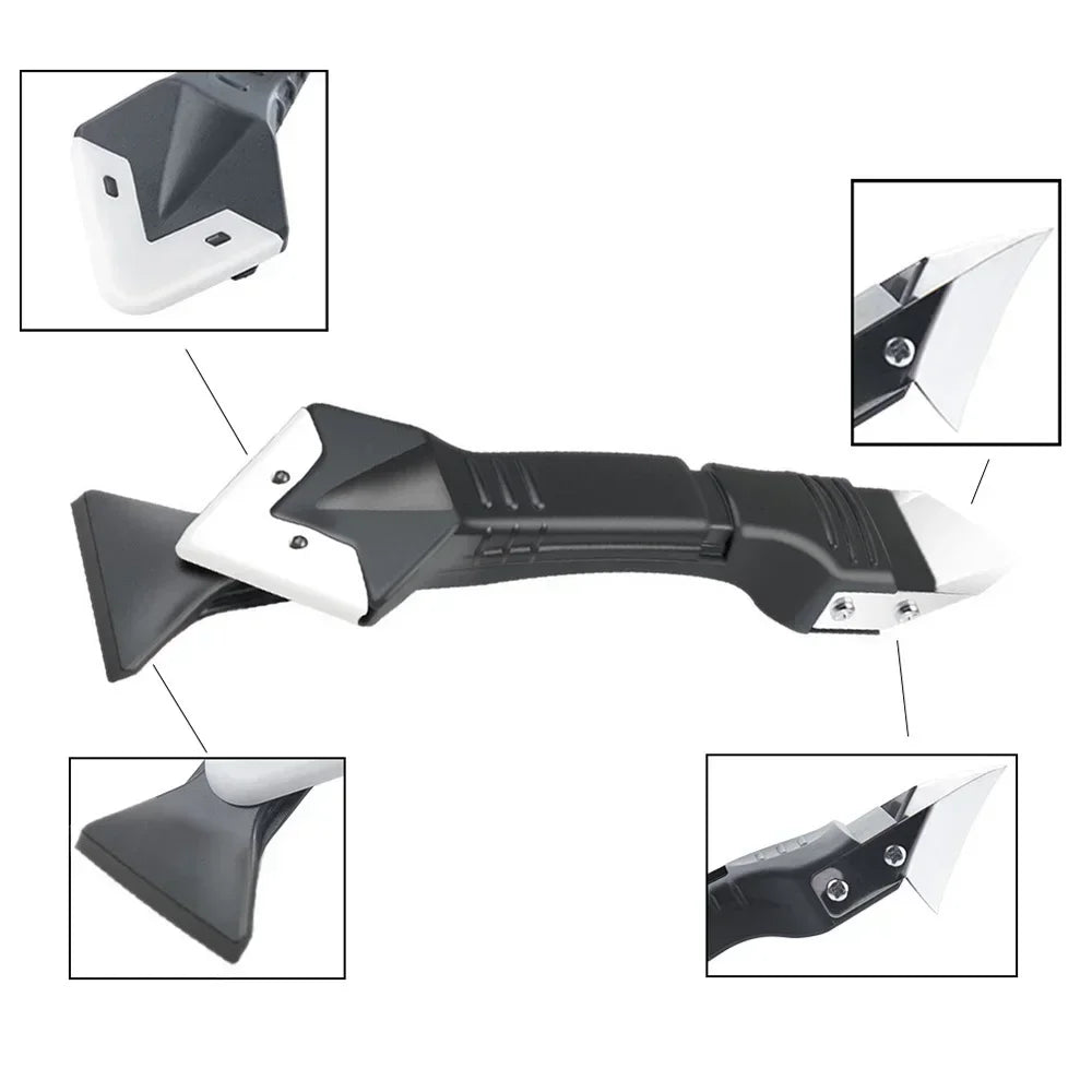 5in1 Silicone Scraper Squeegee Glue Remover Knife Caulking Angle Beauty Crack Trowel Tool Grout Scraper Kit Multifunctional Home Oasis Select
