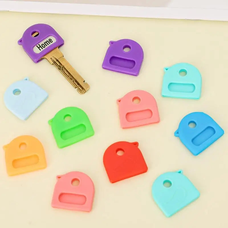 20Pcs Flexible Key Identifier Caps, Soft Rubber Colorful Key Covers DIY Key Marking Accessories Oasis Select