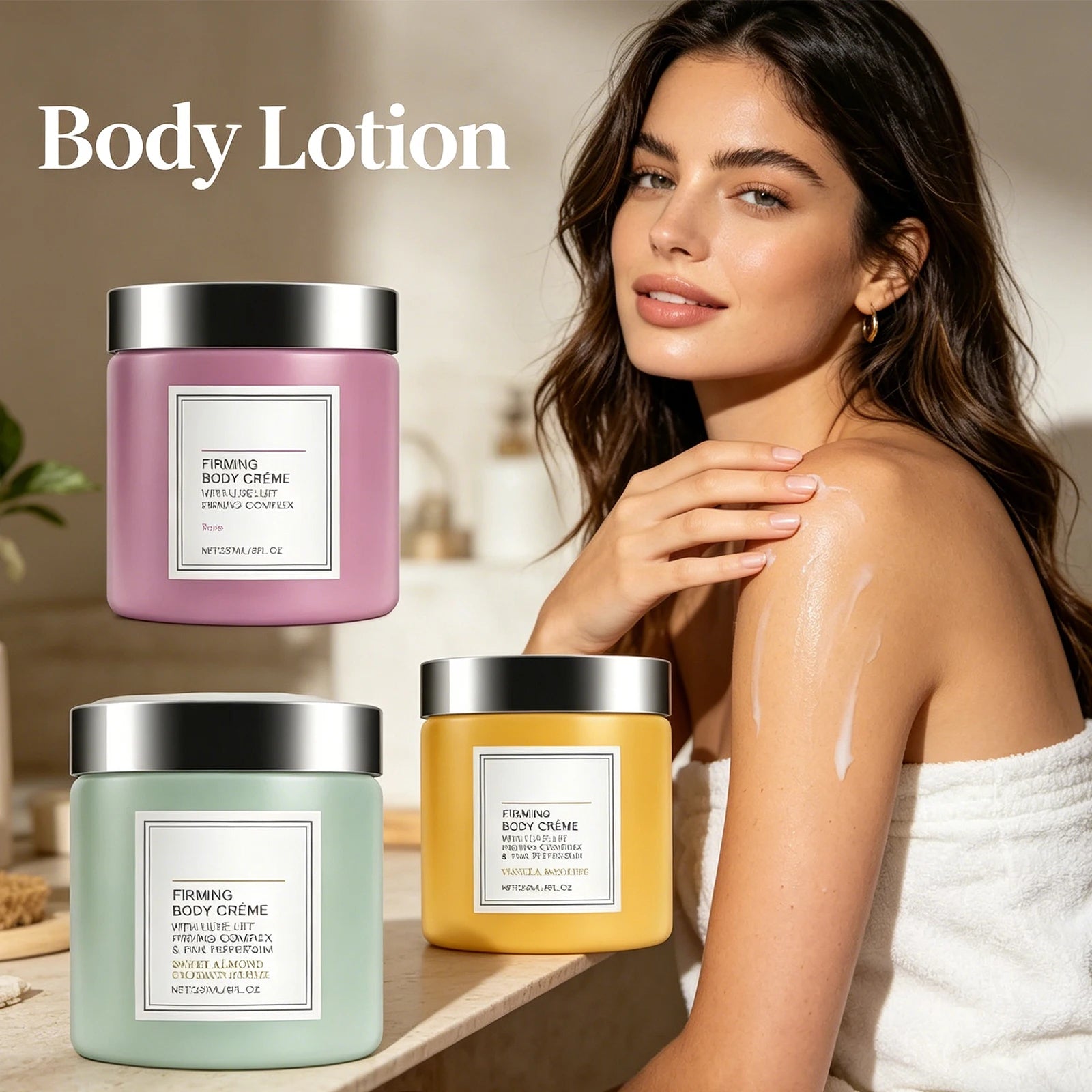 237ml Firming Hydrating Body Cream – Non-Greasy Floral Scent Body Firming Cream Oasis Select