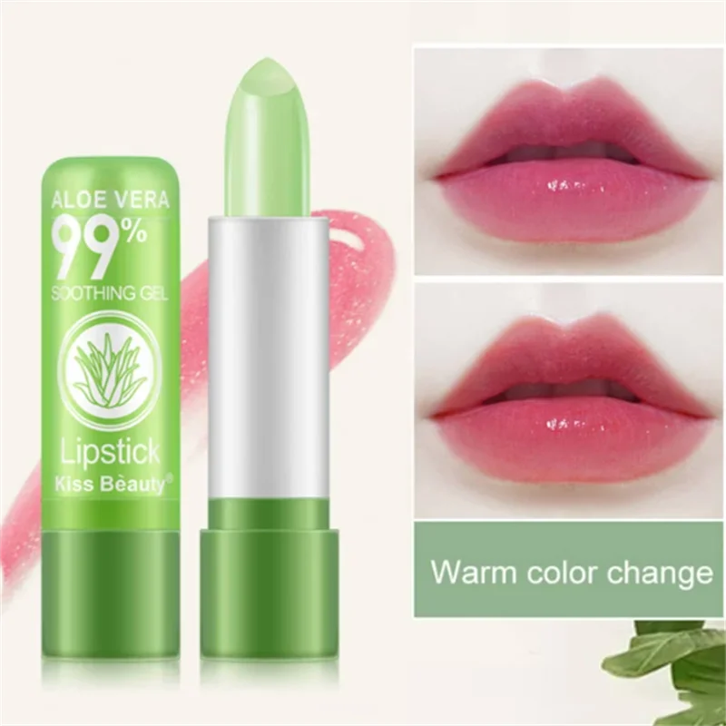 1PC Moisturizing Aloe Color Changing Lipstick Long Term Moisturizing and Moisturizing Lipstick Lip Color Lip Care Oasis Select