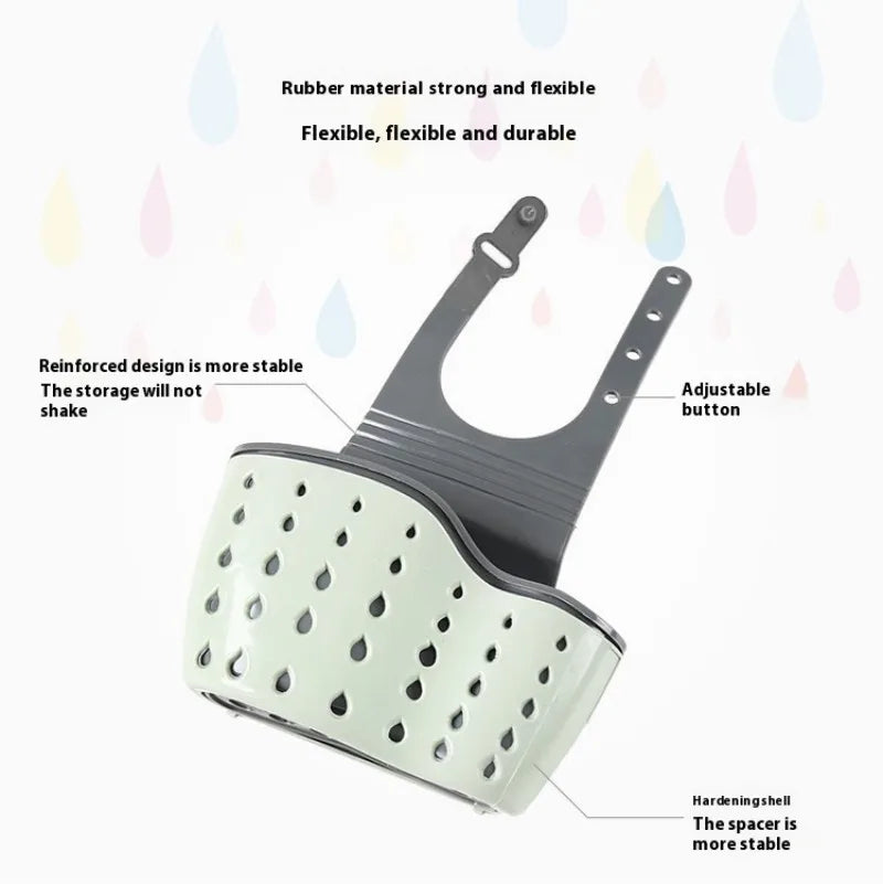 Double Layer Sink Hanging Basket | Sponge & Brush Organizer Sink Storage Basket Oasis Select