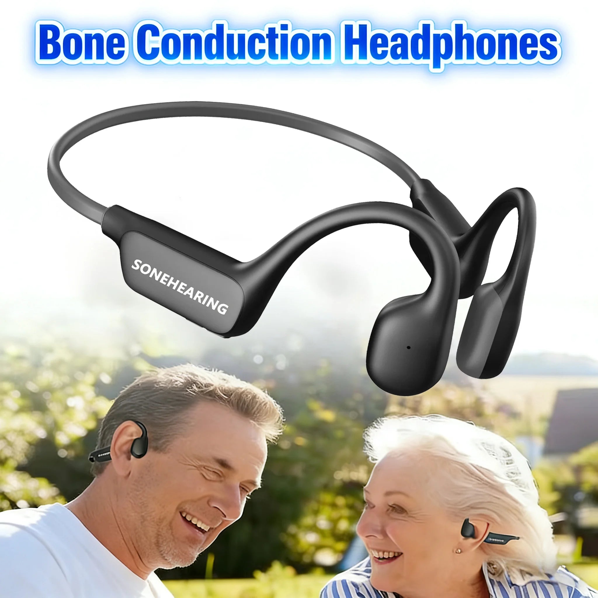 Bone Conduction Headphones Open Ear Wireless Bluetooth Lightweight Comfortable Long Battery Life Sports Running Oasis Select