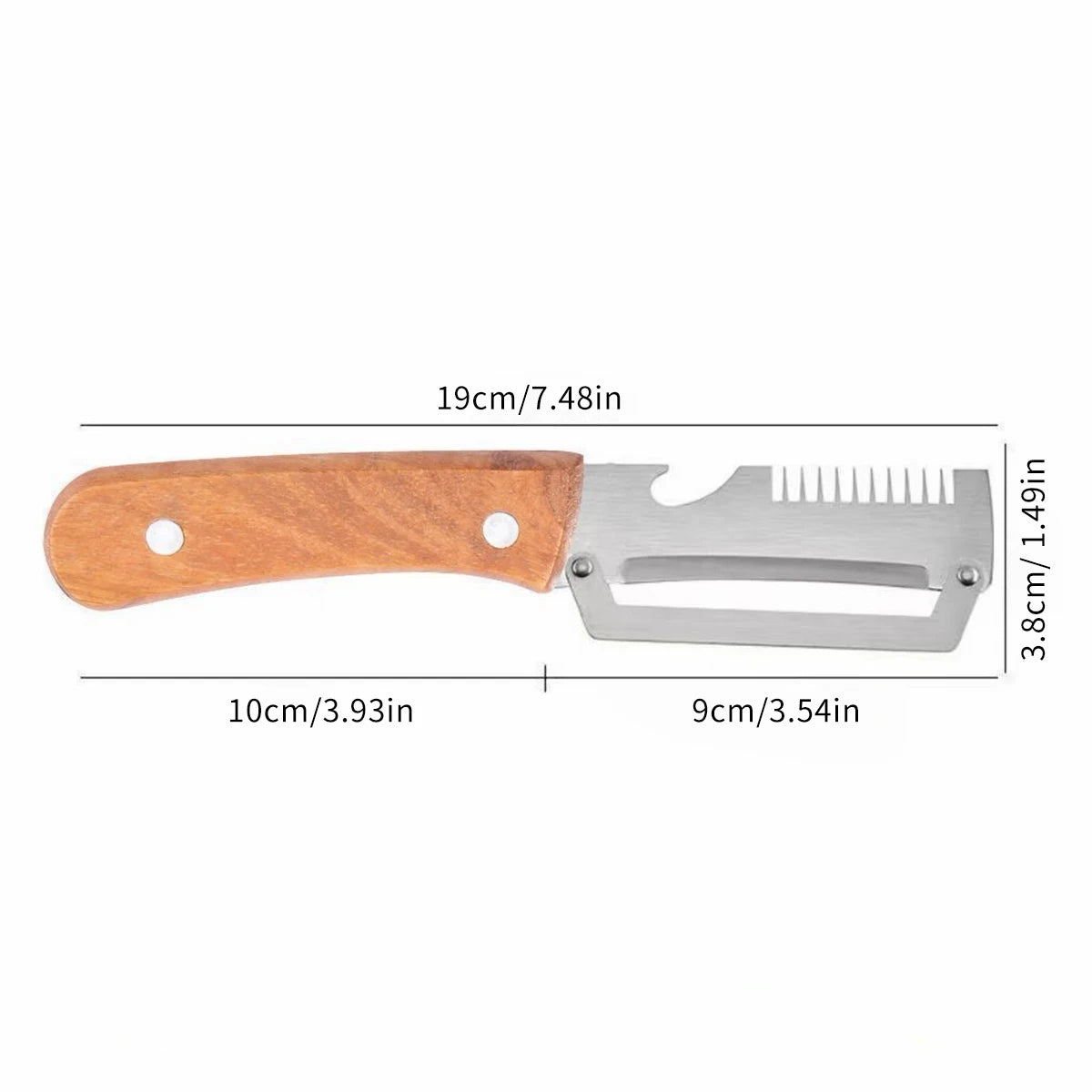 Stainless Steel Peeler Wooden Handle – Multi-Function Kitchen Tool Vegetable Peeler Oasis Select