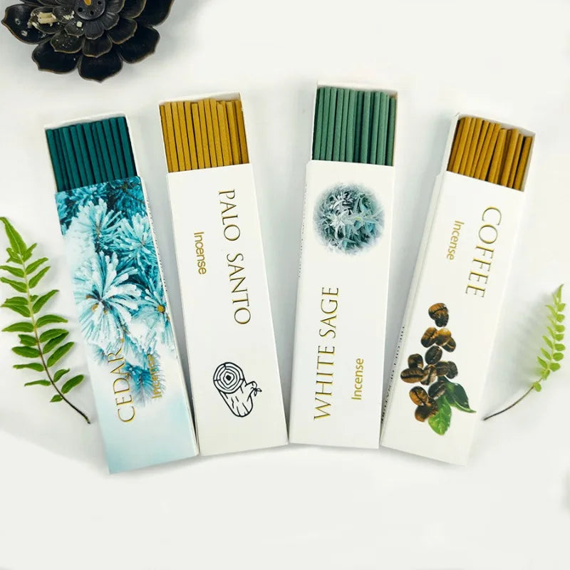 4 Exquisite Boxed Sets of Incense Sticks, 12cm Long Incense Sticks Are Very Popular | For Home Decoration Long-Lasting Fragrance Oasis Select