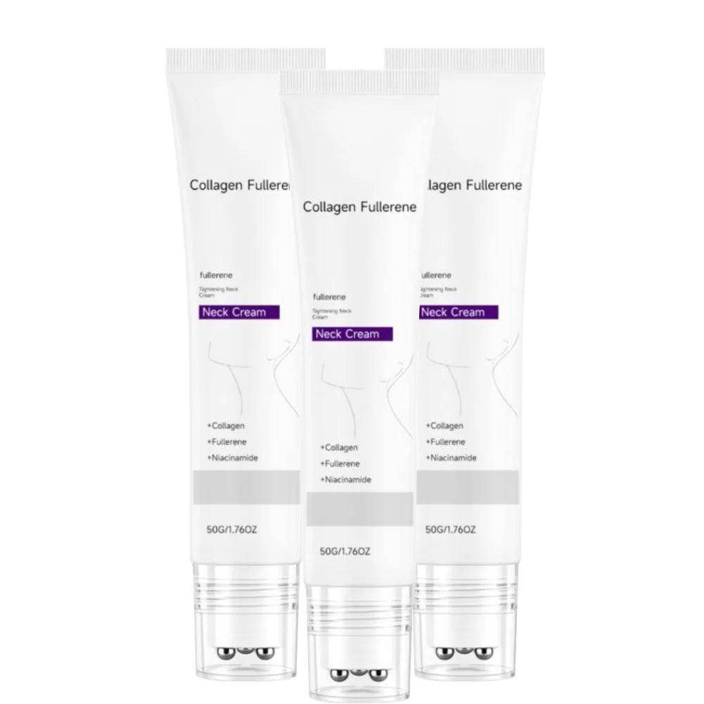 Instant Light Line Neck Cream Collagen Anti-Wrinkle Fade Fine Lines Firming Skin Rollerball Design Massage Promotes Absorption Oasis Select C