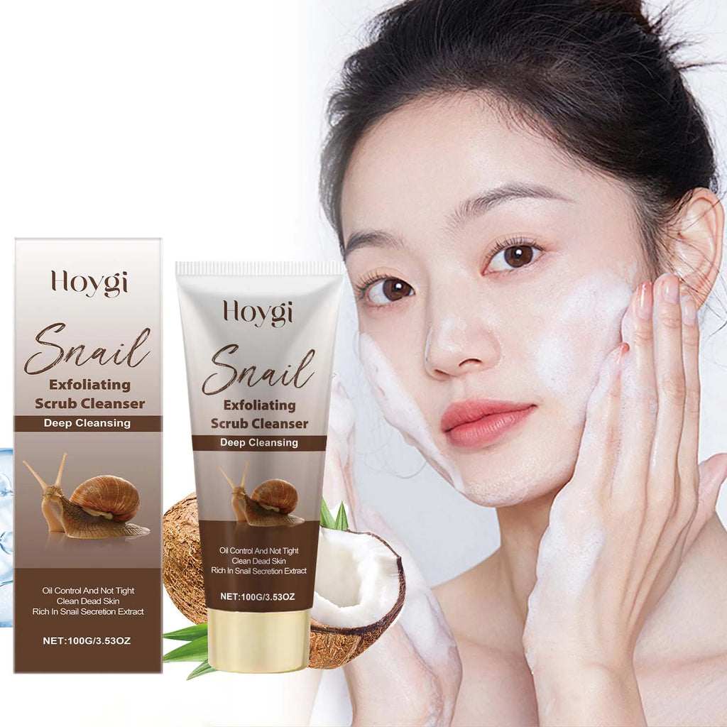 Hoygi Snail Mucin Exfoliating Face Wash – Hyaluronic Acid Exfoliating Face Wash Oasis Select