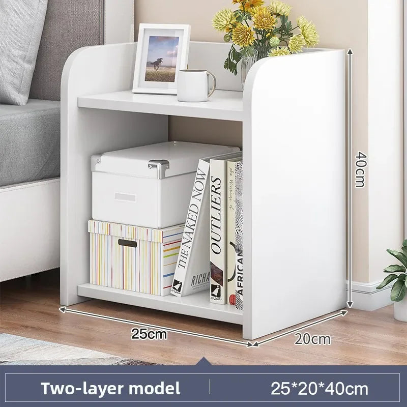 Multi-functional Bedside Table Storage Locker Small Shelf Oasis Select Warm white A