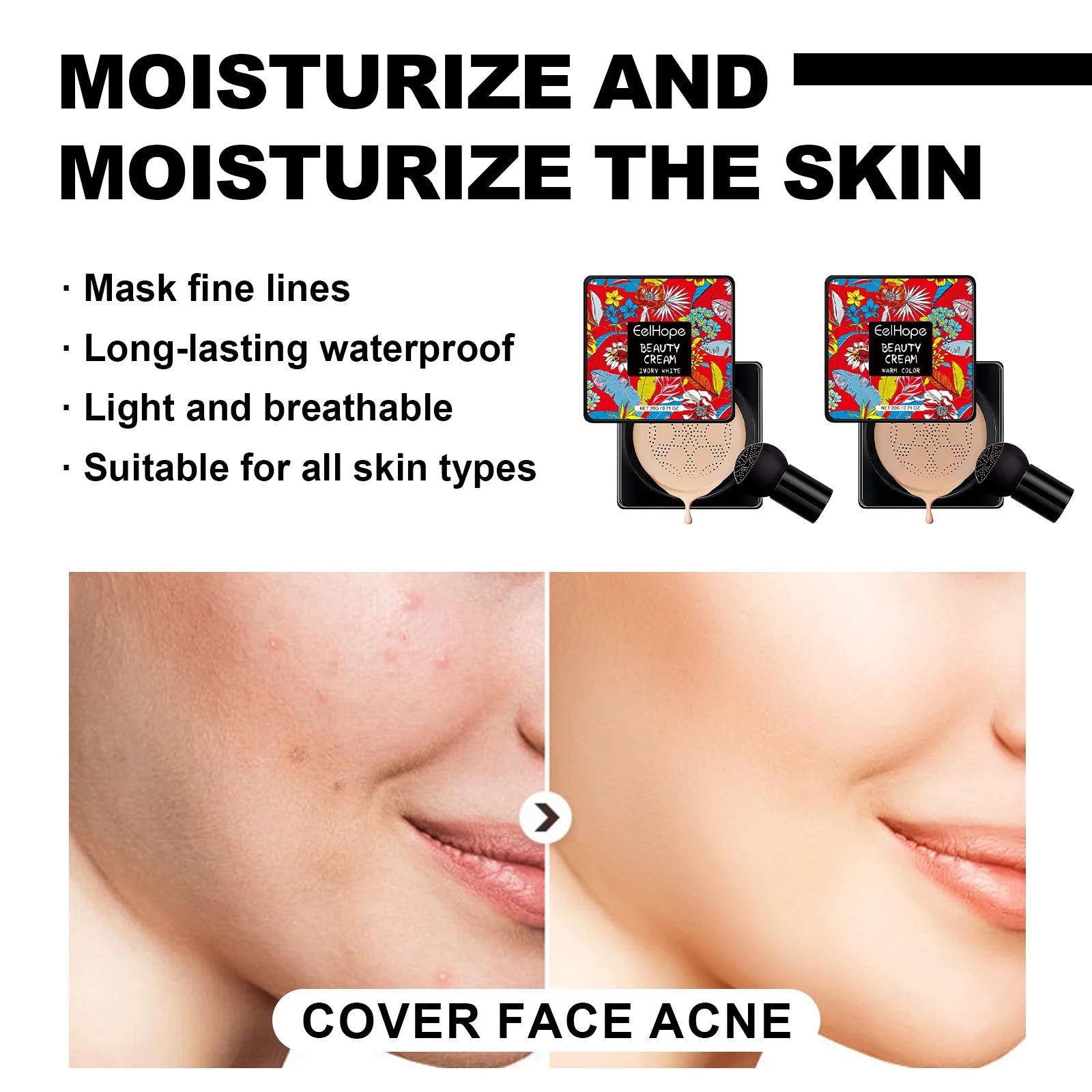 Mushroom Head Air Cushion CC Cream – Waterproof & Oil Control