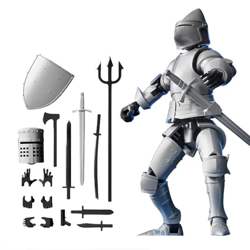 Medieval Action Figures Anime Figures Toys Movable Robot Multi-Jointed Dummys Fully Articulated Action Figures for Desk Display Oasis Select