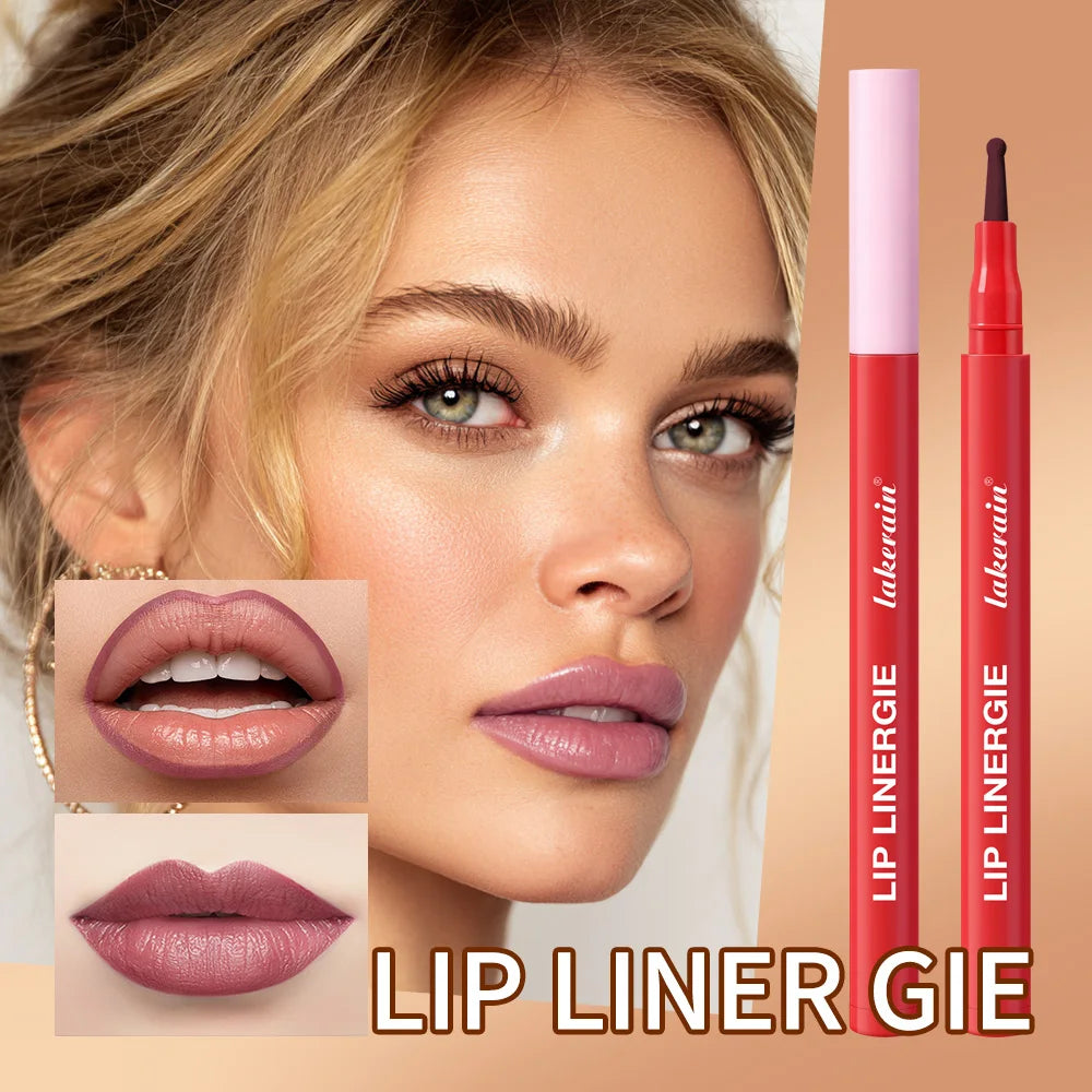 Lakerain Lip Liner Pencil Ballpoint Felt Tip Transfer-proof Lip Liner Stain Smudge-proof Waterproof Lip Liners Natural Makeup Oasis Select