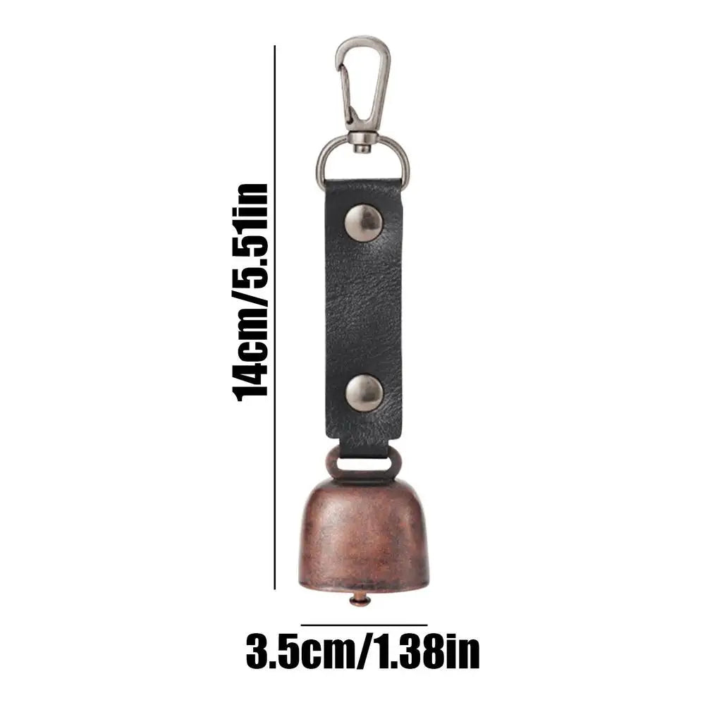 Bear Bell Loud Hiking Bell For Hikers Anti-Lost Pet Bell Dog Bell With PU Leather Strap Noise Maker For Survival Hiking Biking Oasis Select black