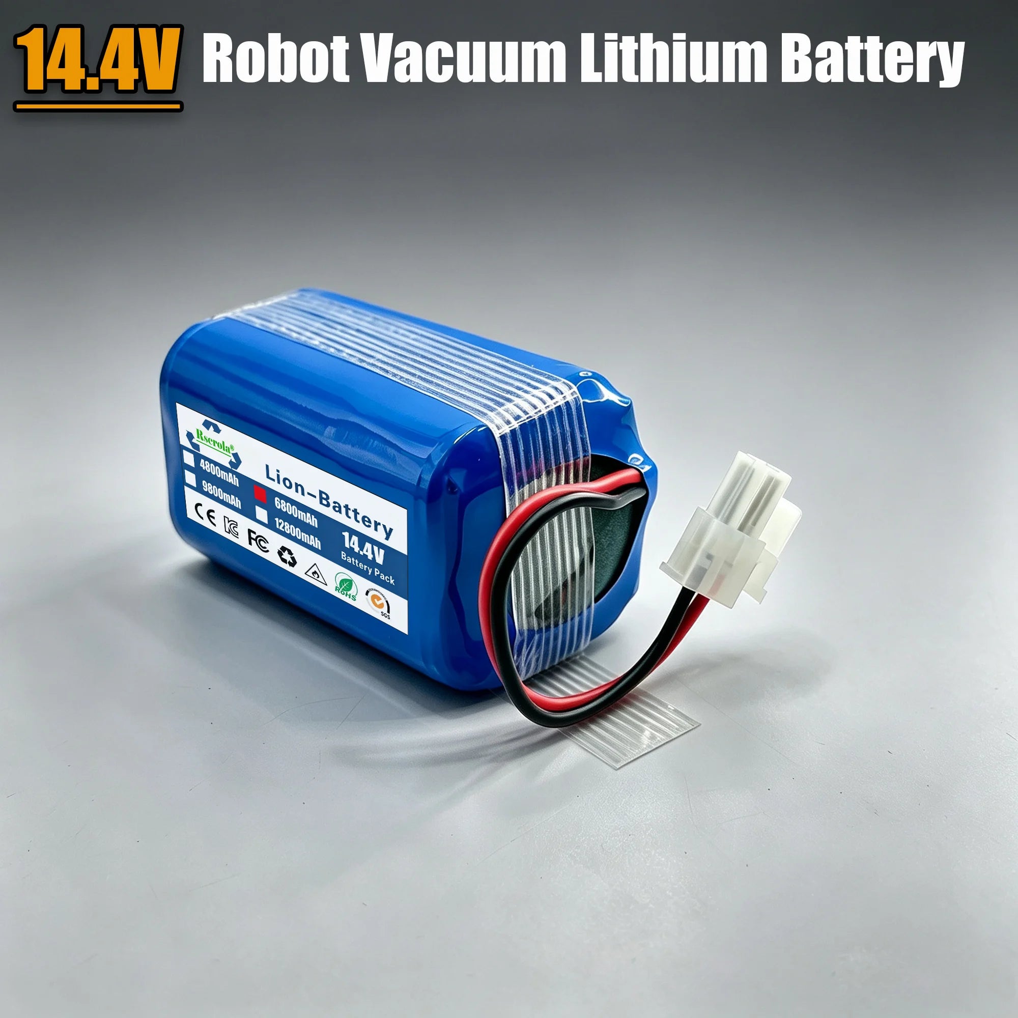 NEW 14.8V 6800mAh 14.4V 9800mAh Lithium Battery For ILIFE A4 A4s V7 A6 V7s Plus Robot Vacuum Cleaner ILife 4S1P real Capacity Oasis Select